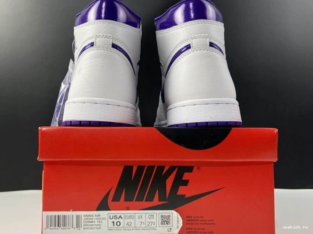 Rep Onekick CD0461-151 JORDAN COURT RETRO HIGH 1 PURPLE AIR 0523